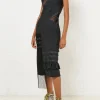 Black Ripstop Slip Dress | House of Holland