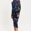Flower Of Mars Midi Dress