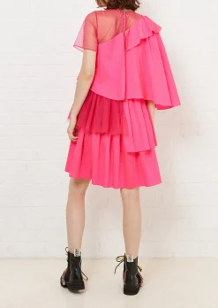Fuchsia RIpstop Frill Dress | House of Holland