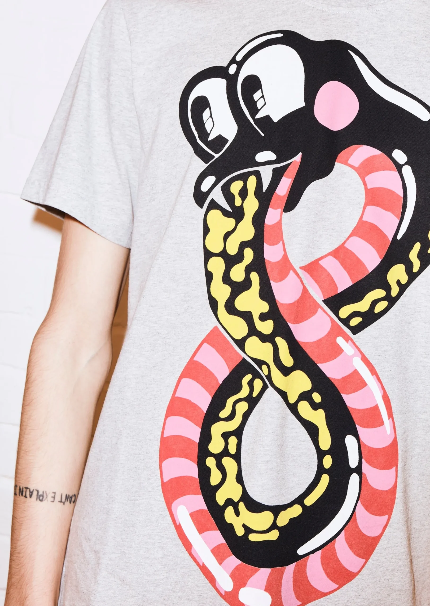 @hattiestewart 'Snake' Grey Graphic Tee | House of Holland