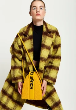 House Of Holland Abstract Shape Cross Body Bag In Teddy Mustard