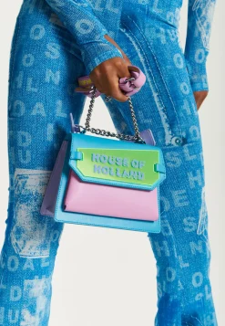 House Of Holland Acrylic Logo Satchel Bag