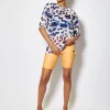 House of Holland Animal Print Mesh Top with Drawstring Detail and Deta