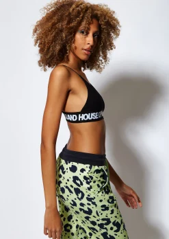 House of Holland Animal Print Jogger in Mint