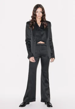 House of Holland Black Satin Tailored Jacket