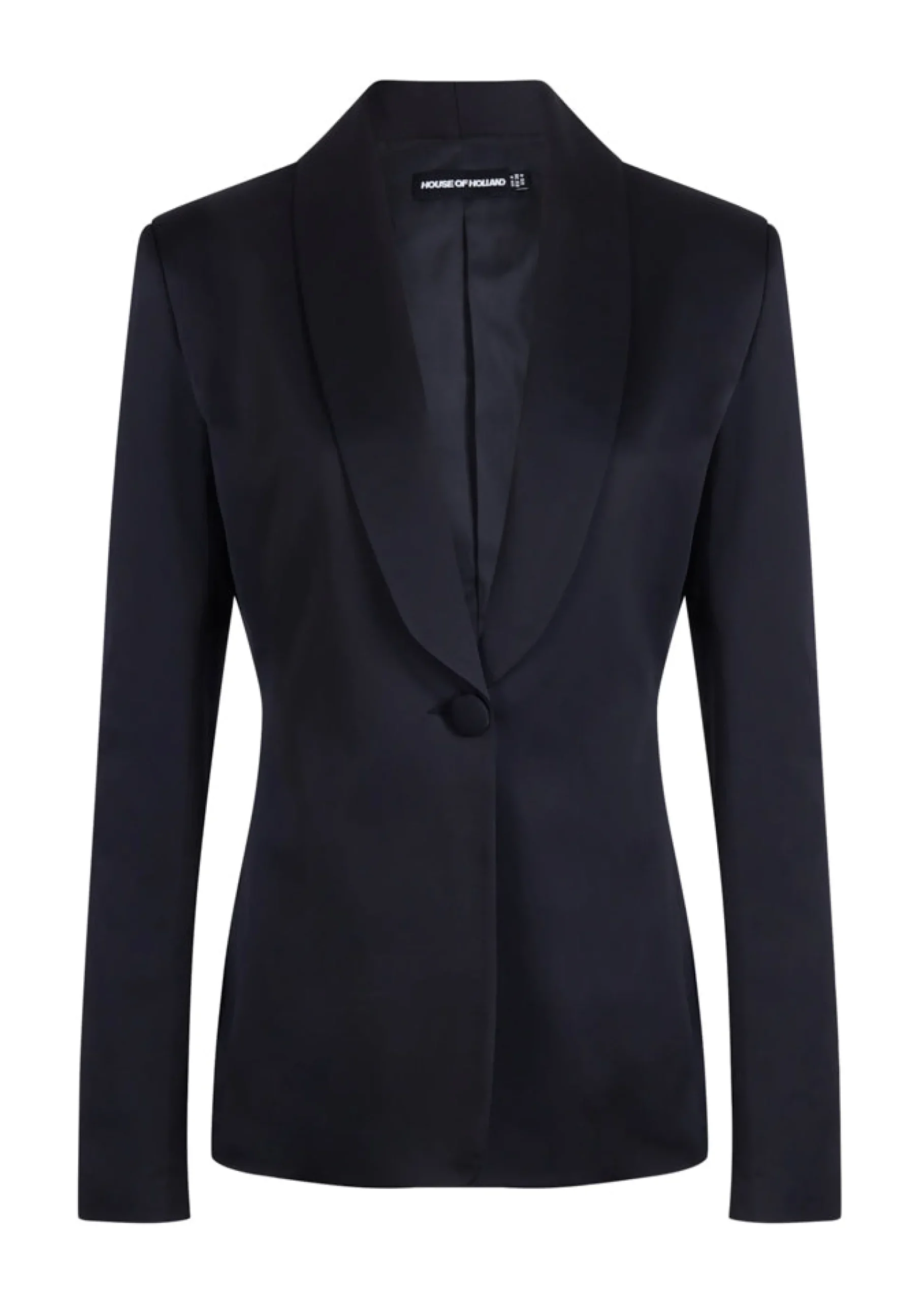 House of Holland Black Satin Tailored Jacket