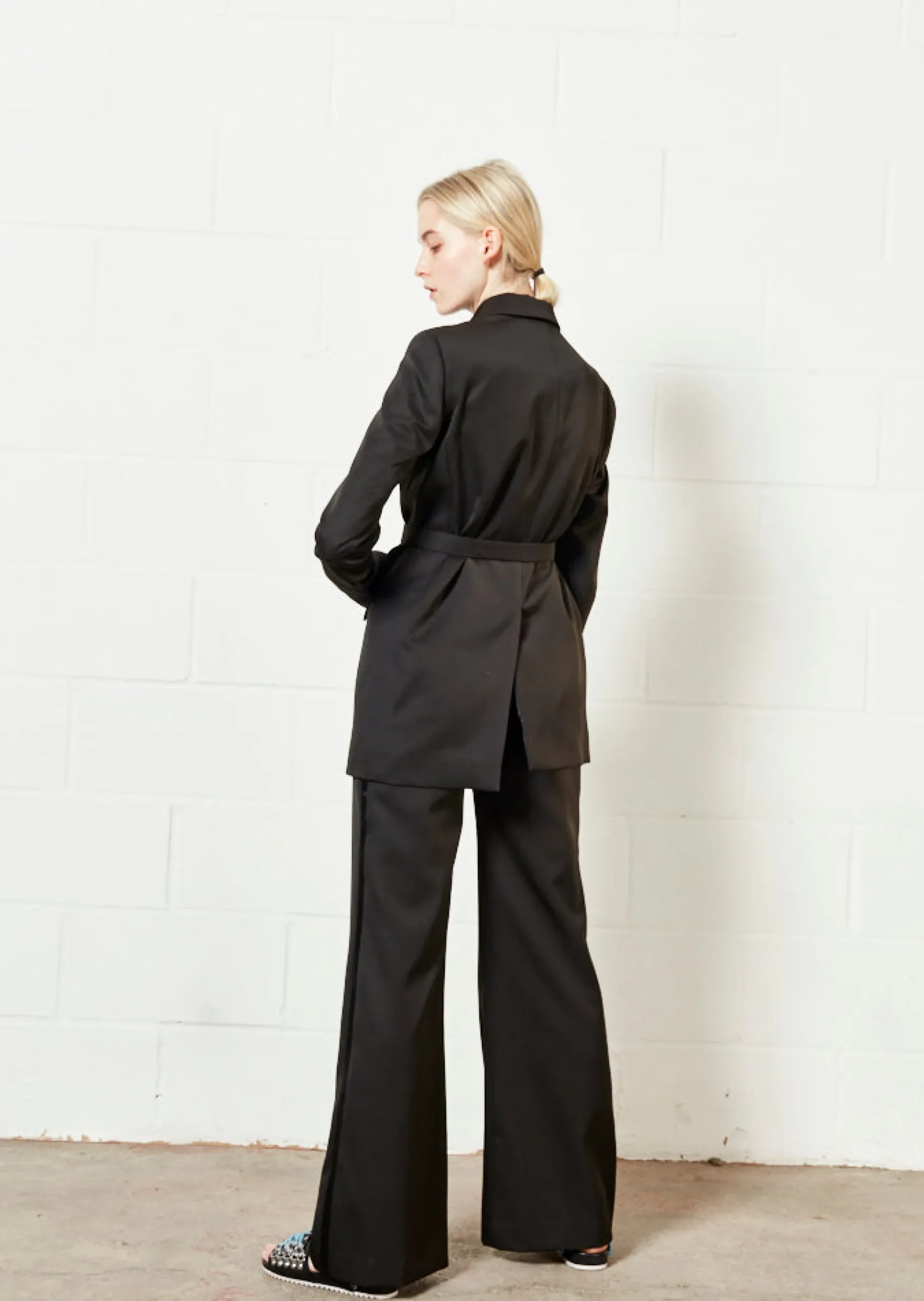 House of Holland Black Wide Leg Trouser