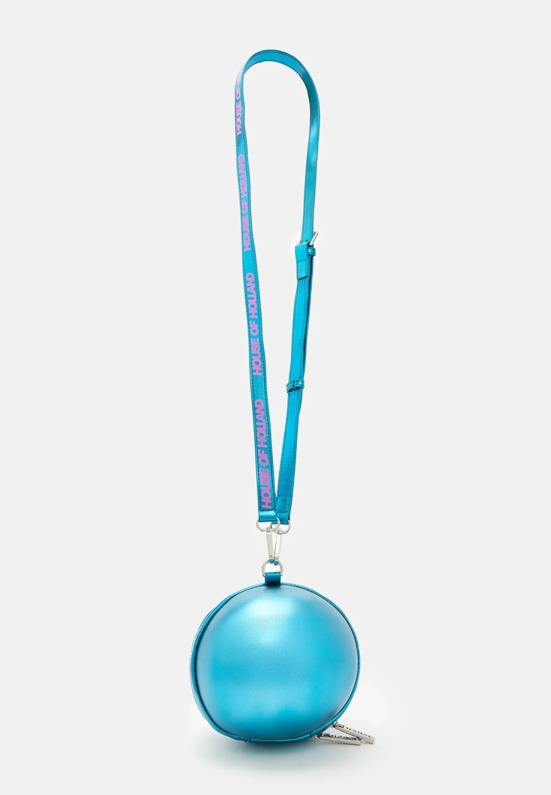 House of Holland Blue Metallic Sphere Crossbody Bag
