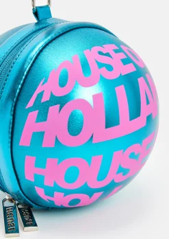 House of Holland Blue Metallic Sphere Crossbody Bag