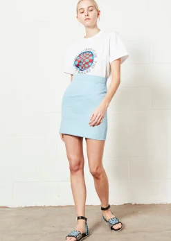 House of Holland Blue Suit Mini Skirt