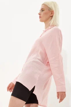 House of Holland Blush Pink Statement Shirt