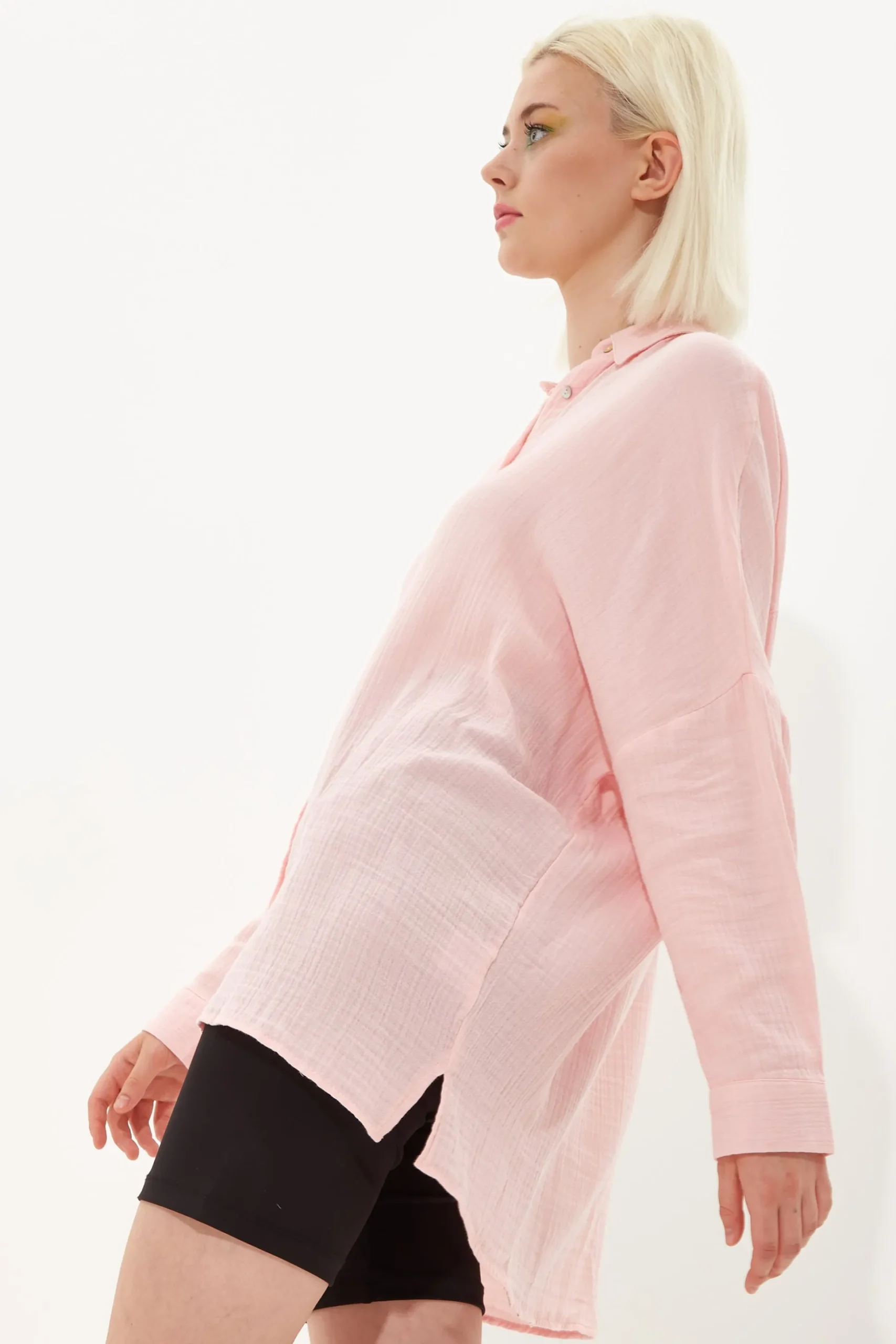House of Holland Blush Pink Statement Shirt