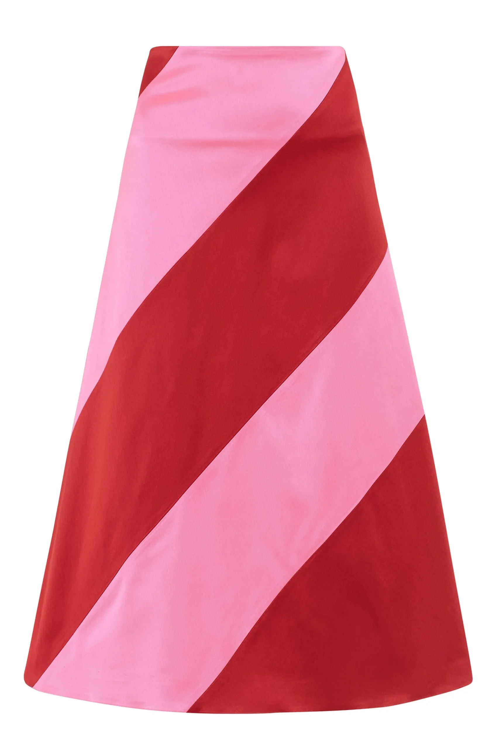 House of Holland Bright Panelled Satin Midi Skirt