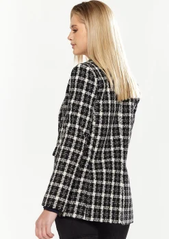 House of Holland Checked Blazer in Black&White