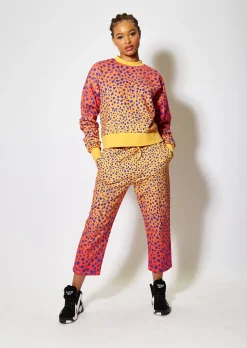 House of Holland Cheetah Print Zip Arm Sweatshirt