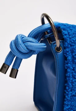 House Of Holland Cross Body Bag In Teddy Dark Blue And Orange
