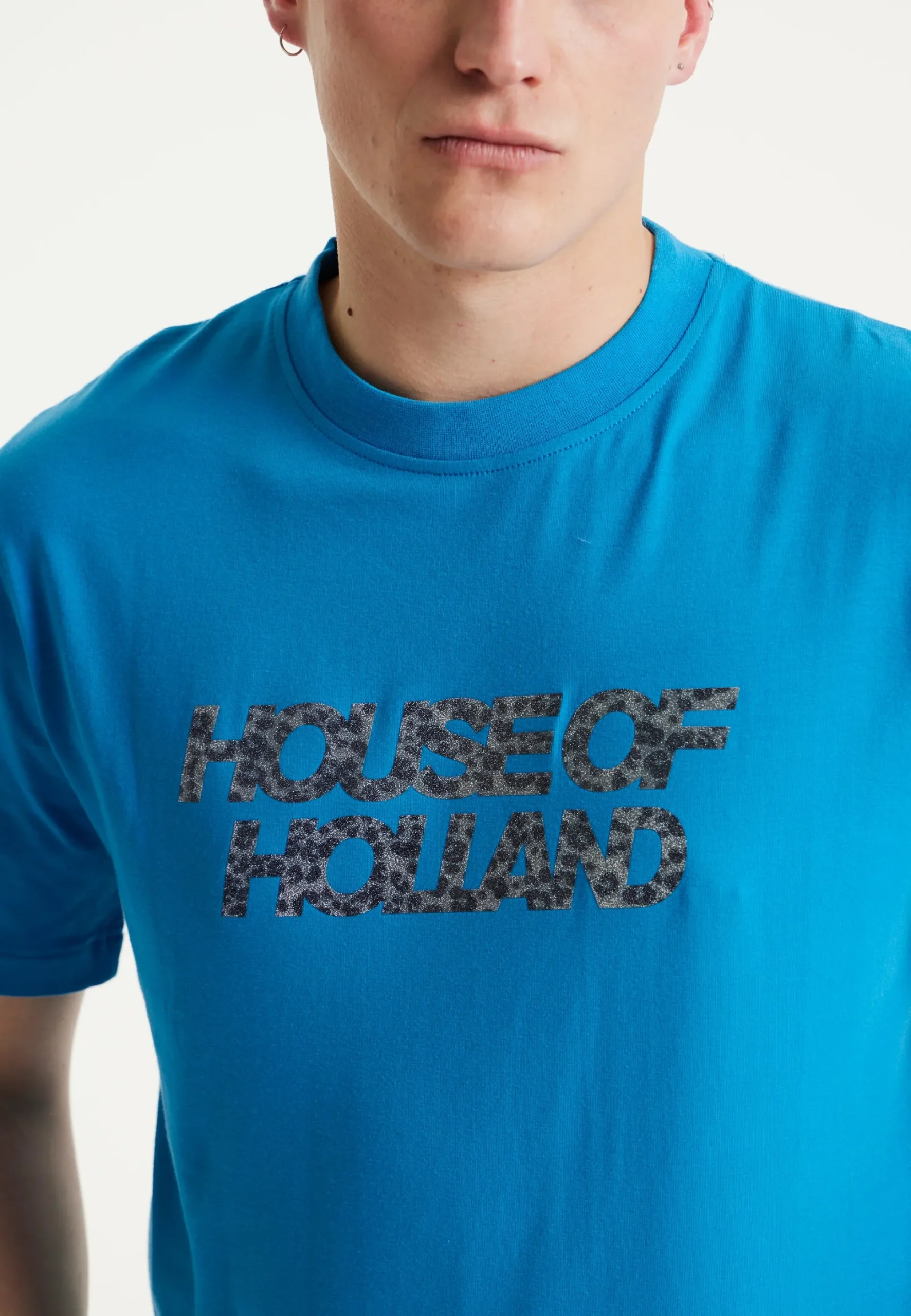 House Of Holland Electric Blue Transfer Printed T-shirt