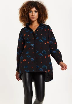 HOUSE OF HOLLAND EMBROIDERED SHIRT IN BLACK