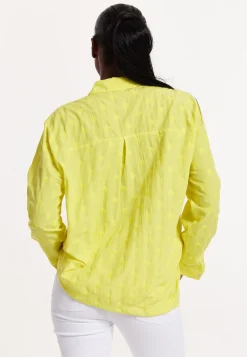 House of Holland Embroidered Yellow Cotton Shirt