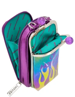 House Of Holland Flame Crossbody Bag With Clip Closure