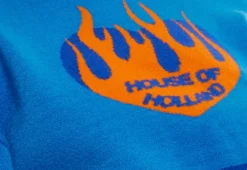 House Of Holland Flame Heart Logo Jumper In Blue
