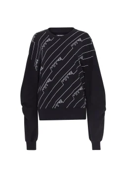 House of Holland Gathered Sleeve Mono Sweatshirt