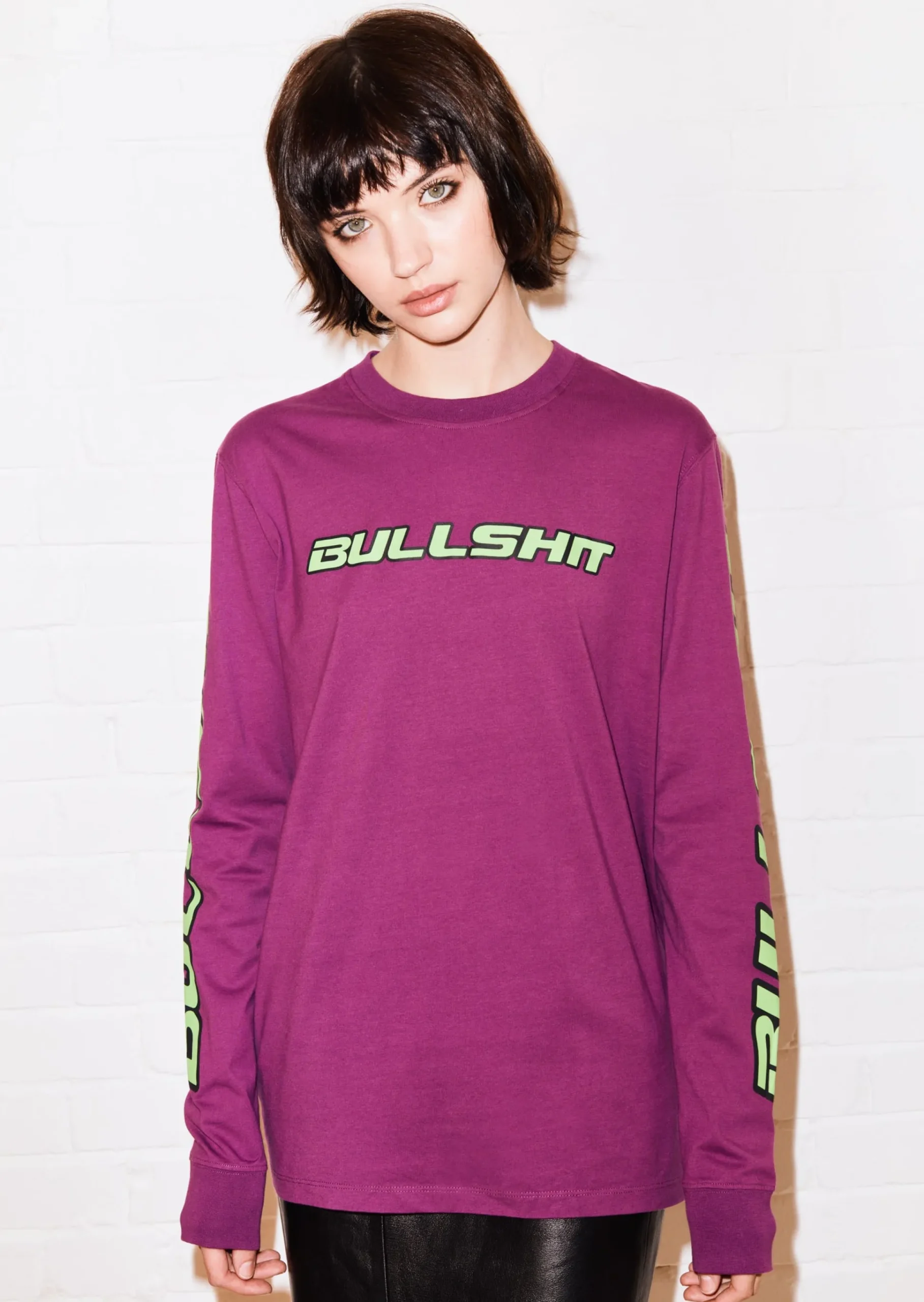 House of Holland @hattiestewart 'Bullshit' Long Sleeve Tee