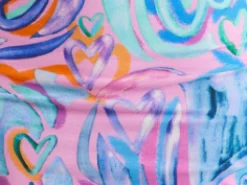 House Of Holland Heart Printed Mini Jersey Dress in Pink