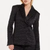 House Of Holland Heart Quilted Blazer in Black