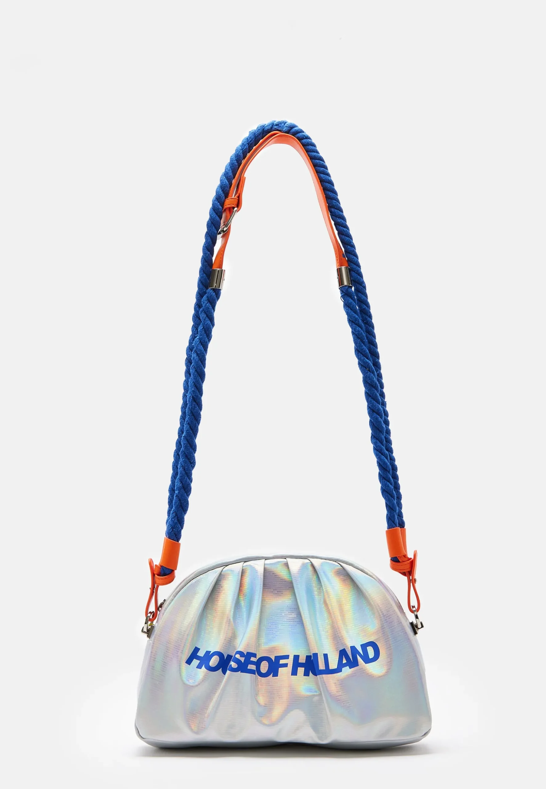 House of Holland Holographic Shoulder With Bag Blue Rope Strap