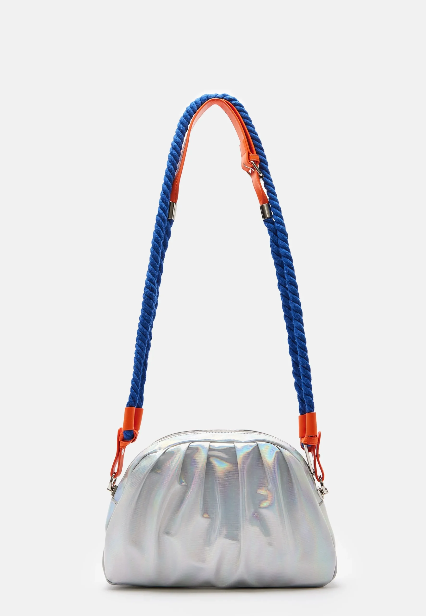 House of Holland Holographic Shoulder With Bag Blue Rope Strap
