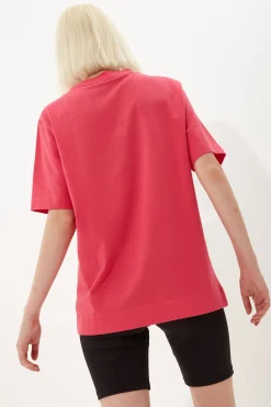 House of Holland Hot Pink Transfer Printed T-Shirt
