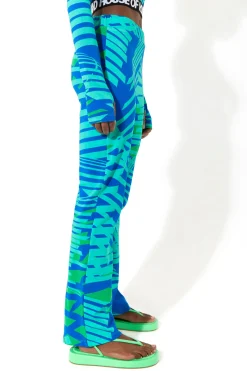 House of Holland Jersey Trousers with a Tropical Print