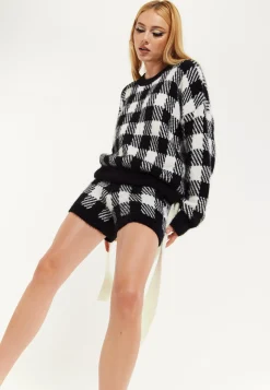 House of Holland Jumper Black & White Check