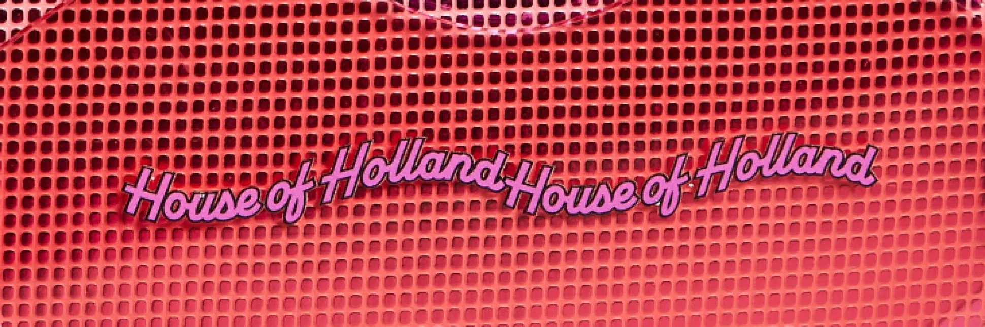 House Of Holland Lip Shape Shoulder Bag In Pink With Acrylic Front
