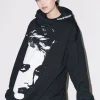 House Of Holland Longline Face Hoodie