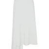 House Of Holland Merino Wool White Asymmetric Skirt