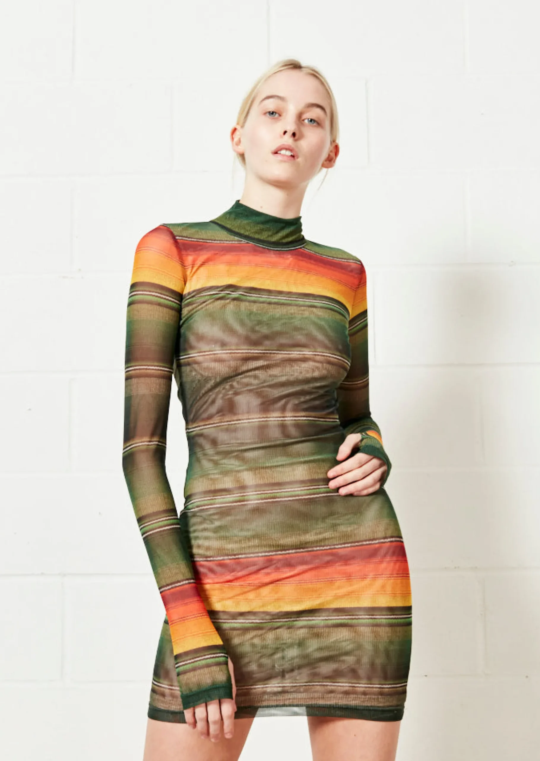 House of Holland Mesh Mini Dress