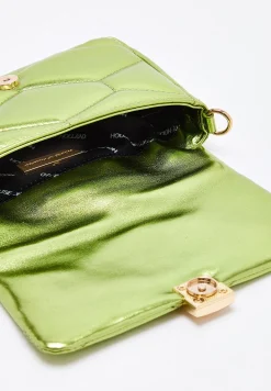 House Of Holland Metallic Green Crossbody Bag