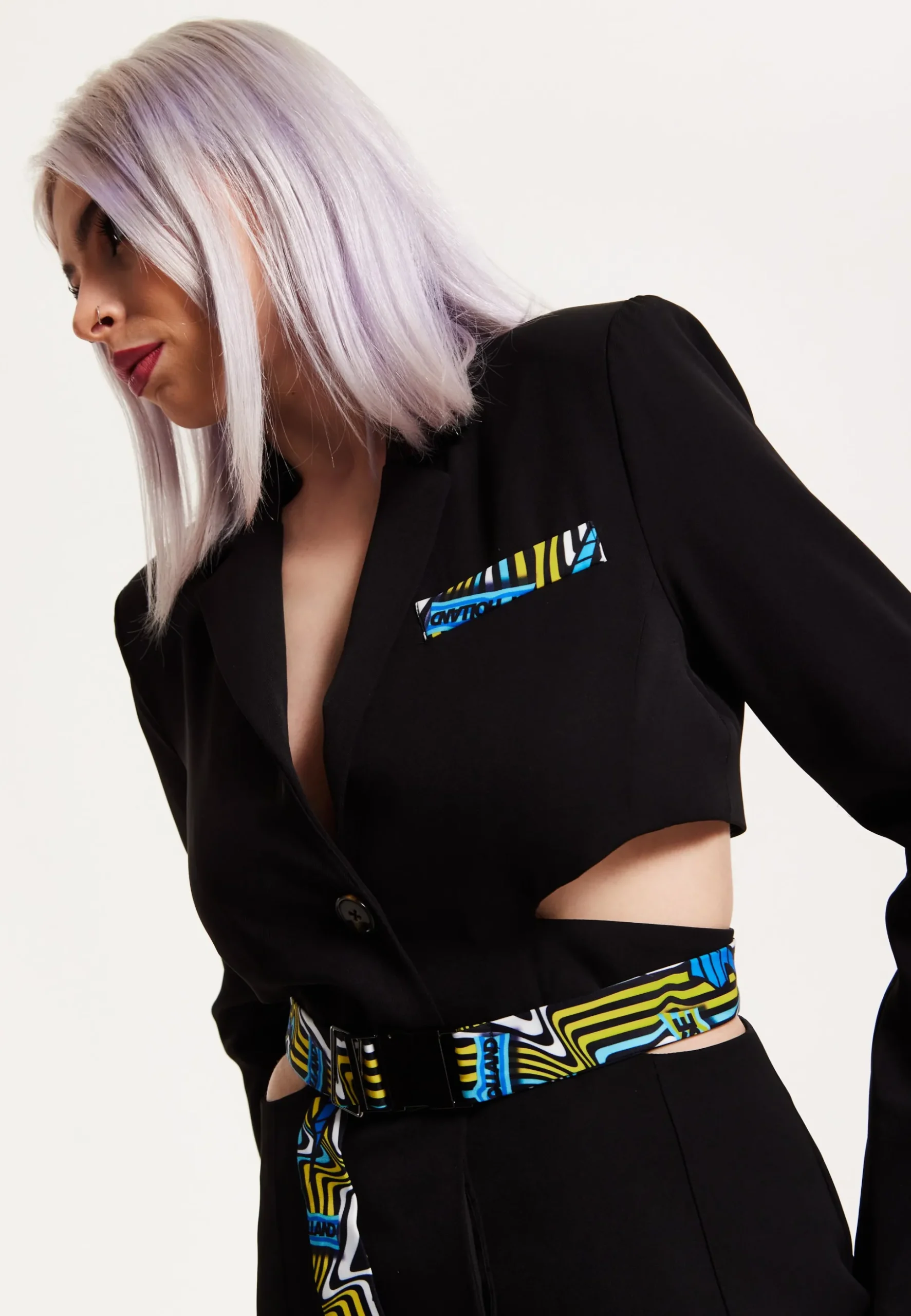House Of Holland Mini Jacket Dress With Buckle Fastening