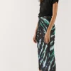 House of Holland Mint Tie Dye Midi Skirt