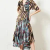 House of Holland Mixed Tie Dye Midi Dress