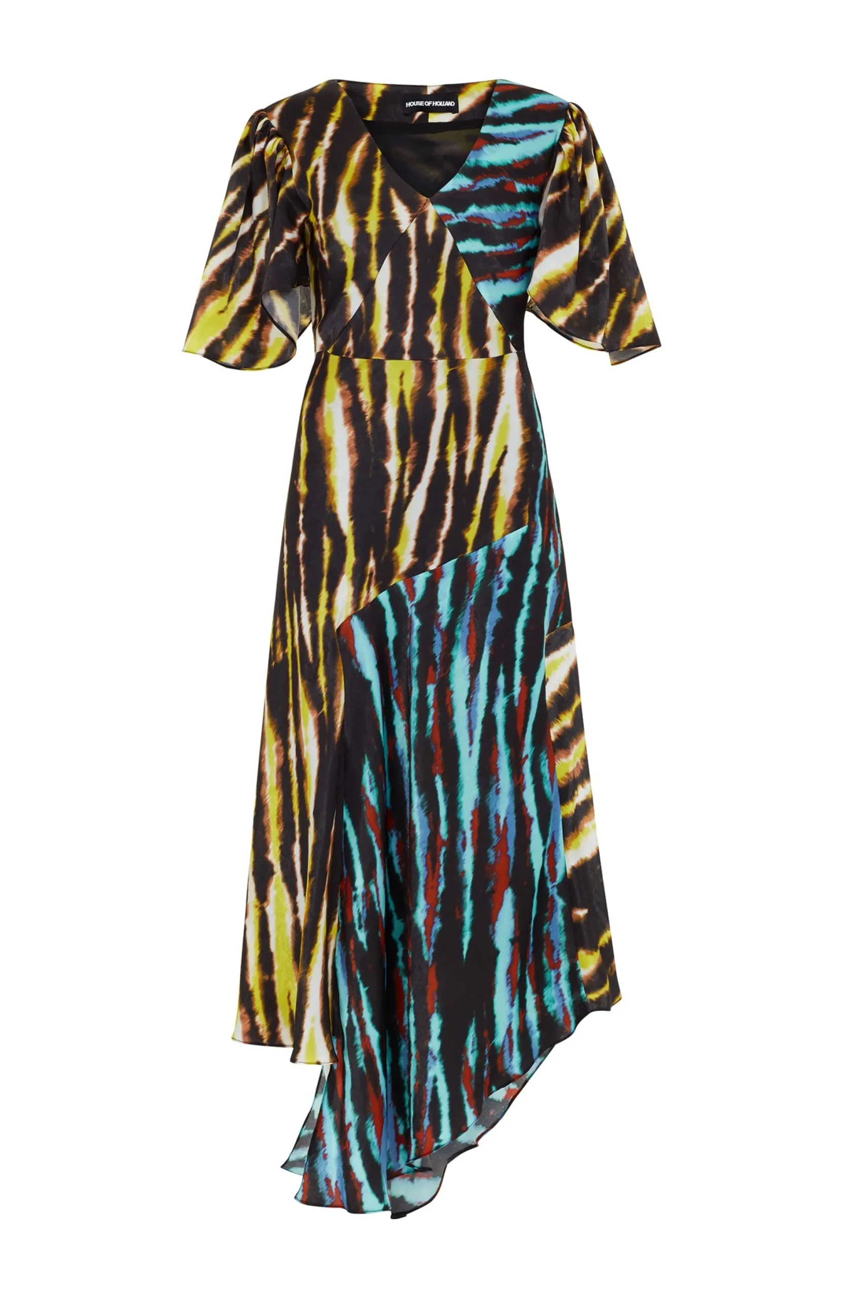 House of Holland Mixed Tie Dye Midi Dress