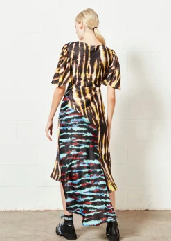 House of Holland Mixed Tie Dye Midi Dress