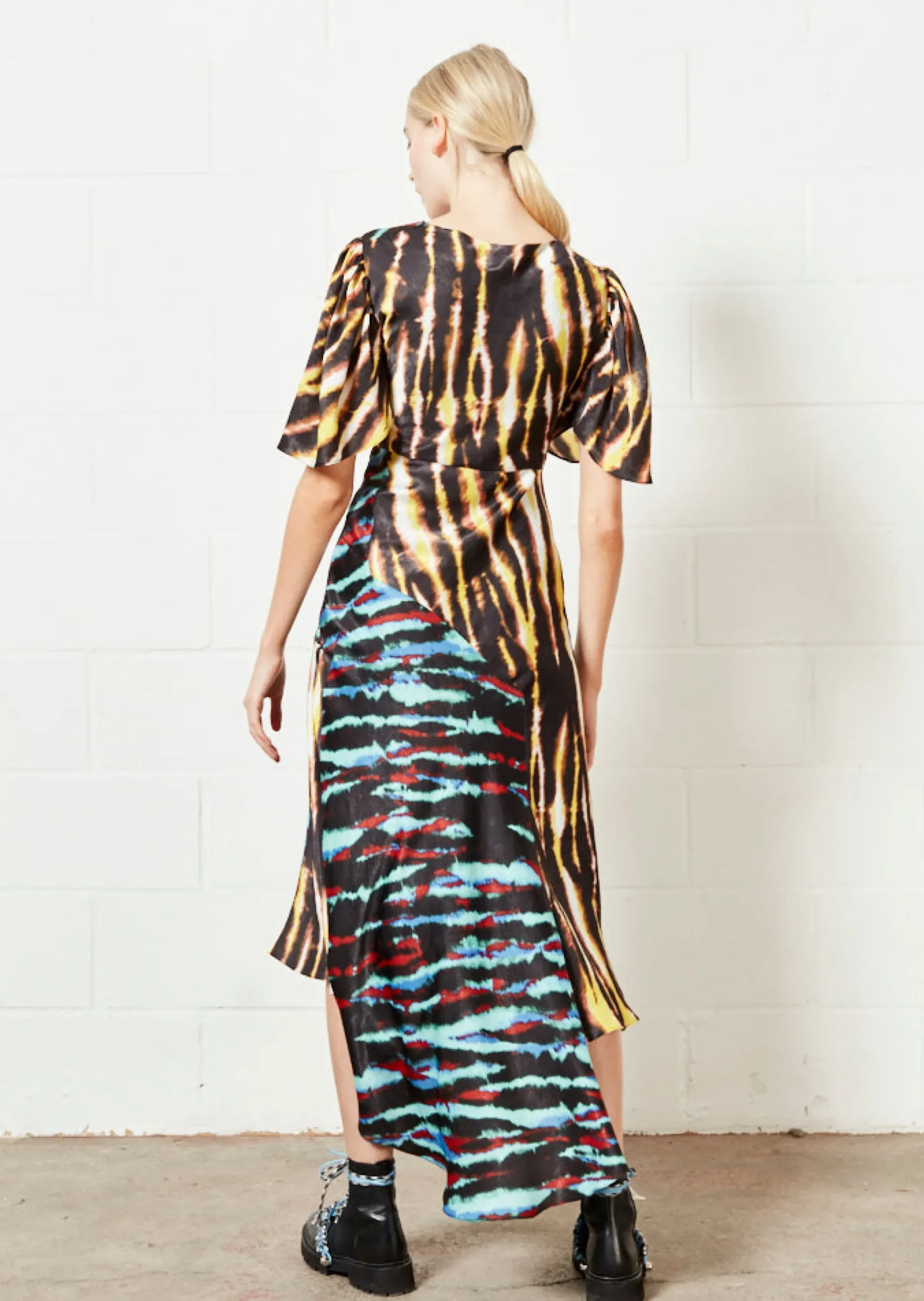 House of Holland Mixed Tie Dye Midi Dress