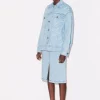 House of Holland Monogram Denim Skirt