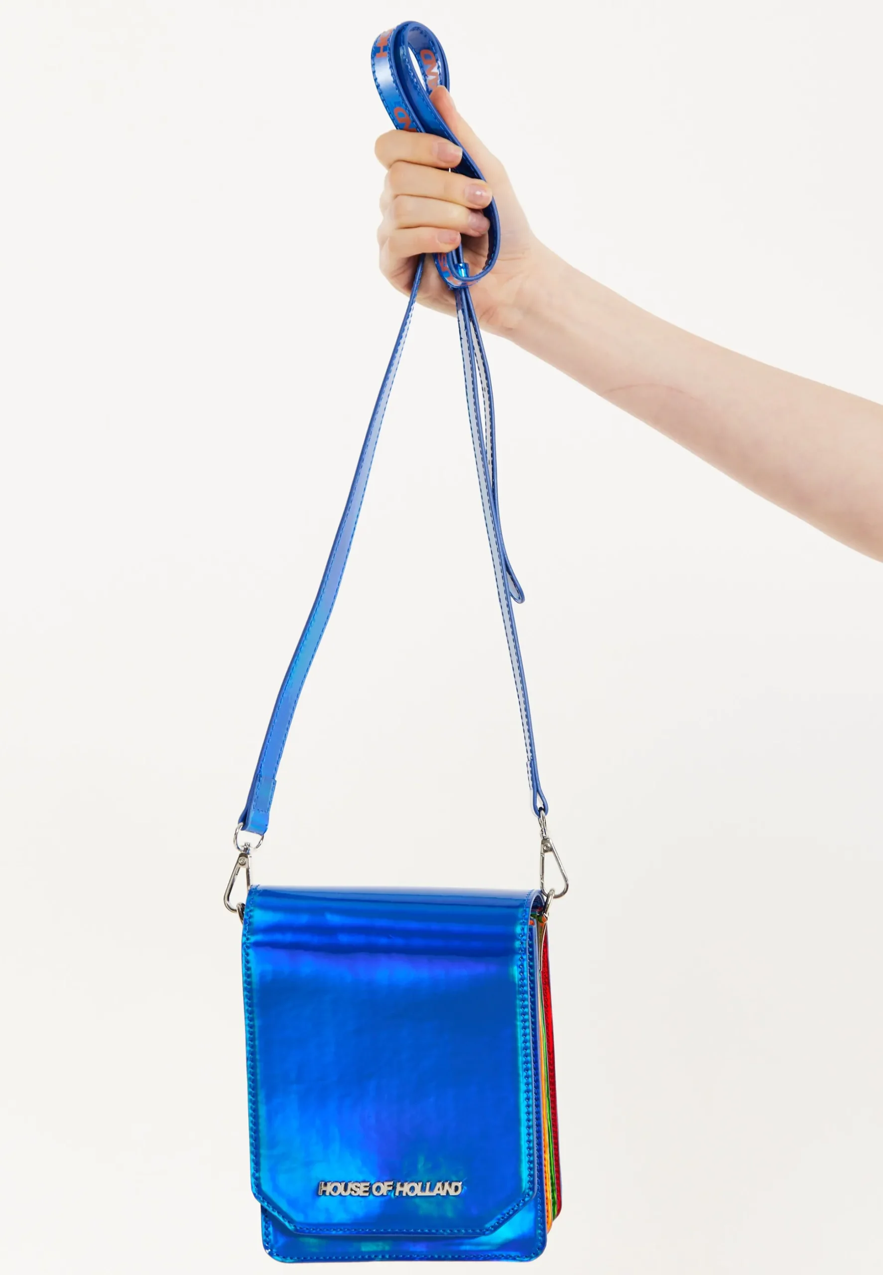 House Of Holland Multi-Pocket Crossbody Bag Blue