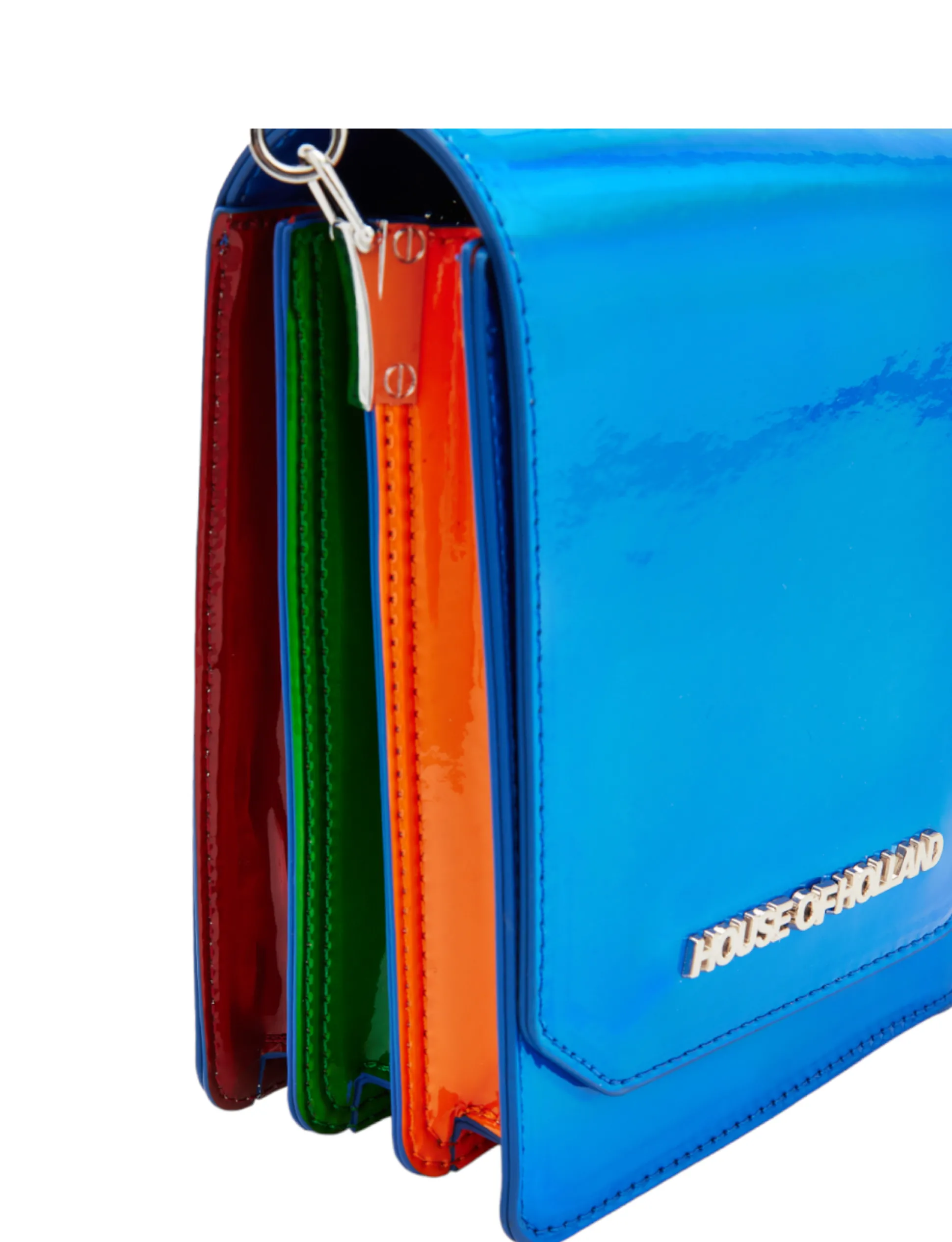 House Of Holland Multi-Pocket Crossbody Bag Blue