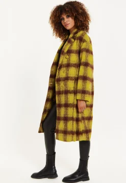 House Of Holland Mustard Check Coat