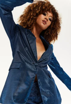 House of Holland Navy Shimmer Blazer